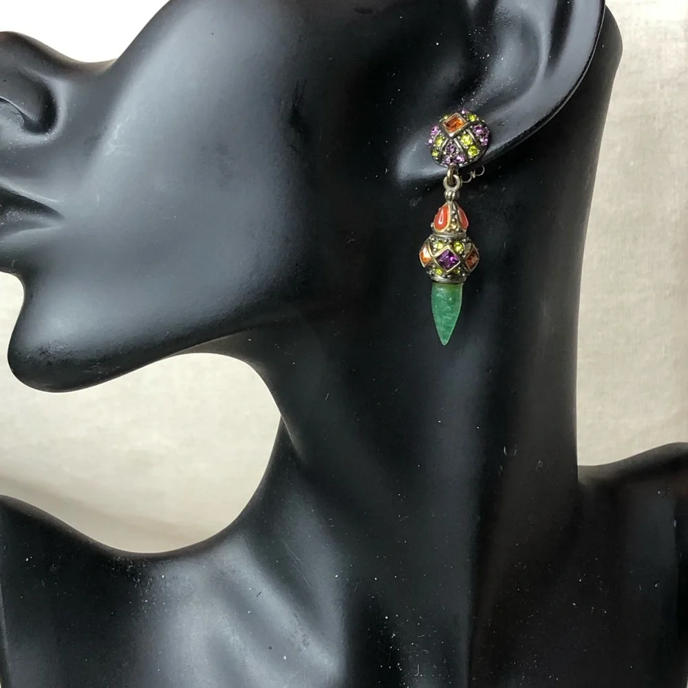 HEIDI DAUS Elegant Multicolor Drop Earrings - Picture 7 of 17